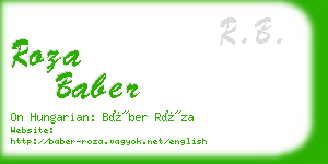 roza baber business card